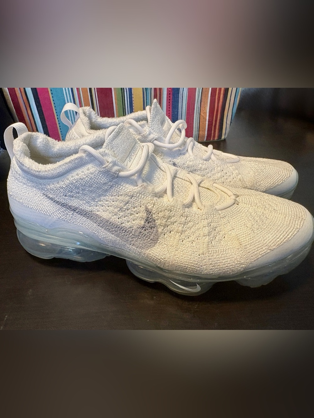 Nike Air VaporMax 2023 Flyknit Women’s Size 8 White Pure Platinum DV6840-100